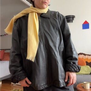 Black Pebble Grain Leather Jacket